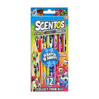 Scentos 12ct Scented Colored Pencils, Ages 3+