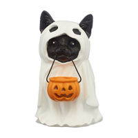 Halloween Trick-Or-Treat Ghost Cat Figurine