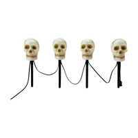 Skull-Shaped Path Lights, 4 ct