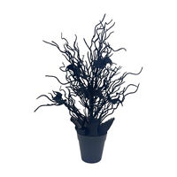 Spooky Bat Tree Decoration in Pot, 24 in
