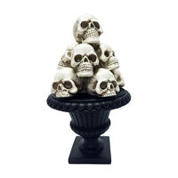 Skull Stack Urn Gothic Decor Statue, 10 in