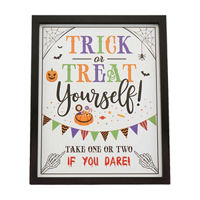 Halloween 'Trick or Treat Yourself' Wall Sign
