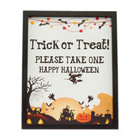 Halloween 'Please Take One' Trick or Treat Wall Sign