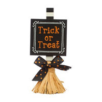 Halloween Mini 'Trick or Treat' Broom Decor