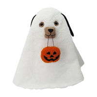 Ghost Dog Sherpa Halloween Pillow, 16 in