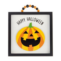 Halloween Jack-O-Lantern Beaded Wall Art, Small
