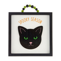 Halloween Black Cat Beaded Wall Art, Small