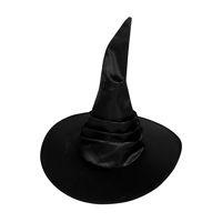 Halloween Black Fabric Witch Hat