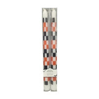 Halloween Plaid Taper Candle