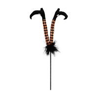 Halloween Witch Leg Plant Pick