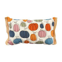 Harvest Multicolored Pumpkin Patterned Pillow 12 in x 20 in