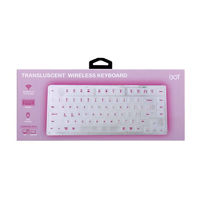 iJoy Pink and White Clear Wireless Keyboard
