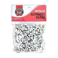 ArtSkills Crafter's Closet Metallic Alphabet Beads, 300 ct
