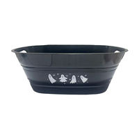 Halloween Plastic Oval Beverage Tub, 2 Assorted Colors