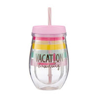 Vacation Loading Wine Tumbler, 12 oz