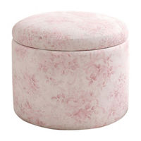 Summer Floral Upholstered Storage Ottoman