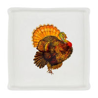 Holly Williams Fall Printed Turkey Trinket Tray Décor,