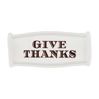 Holly Williams Fall White Decorative Worded Trinket Tray, 8 in x 4 in