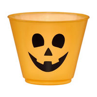 Halloween Orange Jack-O-Lantern Cup, 9 oz, 4 ct
