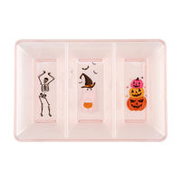 Halloween 3 Section Snack Tray with Lid, 17 in