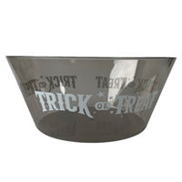 Halloween Black Trick or Treat Plastic Serving Bowl