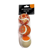 Rubber Tennis Ball Dog Toys, 3 pk