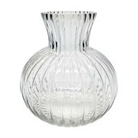 Clear Curvy Shape Glass Vase