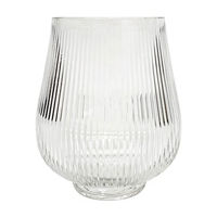 Clear Tulip Shape Glass Vase, 5.75 in