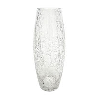 Clear Cylindrical Glass Vase