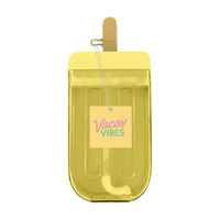 BWell Summer Yellow and White Popsicle Water Bottle