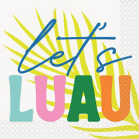Unique Party! Multicolor "Let's Luau" Beverage Napkins, 16