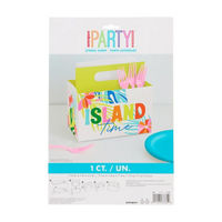 Summer Luau Utensil Caddy, 7.75x7x4.5 in