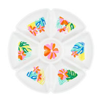 Summer Luau Divided Plastic Serving Tray