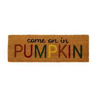Harvest Come On In Pumpkin Doormat, 10 in x 30 in