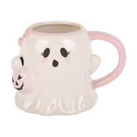 Pink Ceramic Ghost Mug, 20 oz