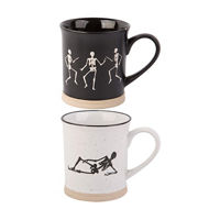 Halloween Skeleton Mugs, 16 oz, 2 Assorted Designs