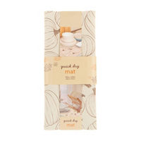 Harvest Brown Pumpkin Print Quick Dry Mat, 15x20 in