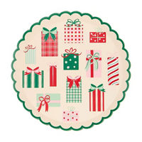 Christmas Gifts Scalloped Low Plates, 11 in, 8 ct