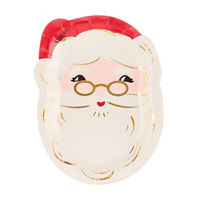 Christmas Santa-Shaped Plates, 8 ct