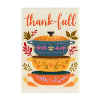 Harvest Thank-Full Mini Magnet with Stacked Cookware