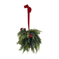 Christmas Red Berry Greenery Ball Decor
