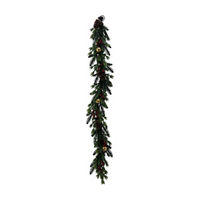 Christmas Red Berry Garland with Gold Bells, 60 in