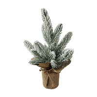 Christmas Green Flocked Tabletop Tree, 12 in