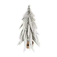 Christmas White Flocked Tree Decor, 11.5 in