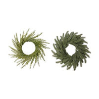 Christmas Greenery Wreath, 22 in, Assorted