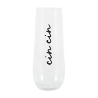 Plastic 'Cin Cin' Stemless Champagne Flute