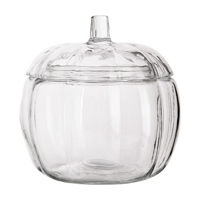 Clear Glass Pumpkin Canister