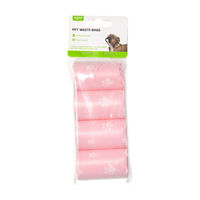 ugoo Pink Rose Scented Pet Waste Bags, 4 Rolls