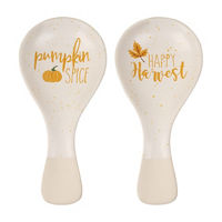 Harvest Stoneware Spoon Rest, 2 Assorted Designs