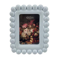 Clear Beaded Picture Frame, Light Blue, 4x6 in